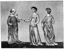 Women's dress, 14th century, (1910)