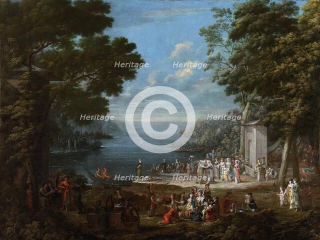 Women's Festival on the Bosphorus, 1737. Artist: Vanmour (Van Mour), Jean-Baptiste (1671-1737)