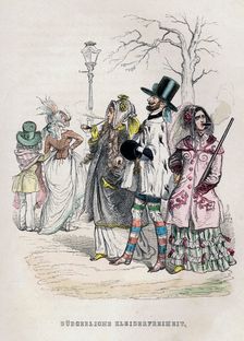 Women's Freedom of Dress, 1840s. Creator: Grandville, Jean-Jacques (1803-1847)