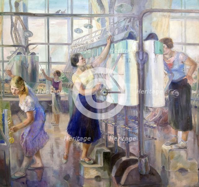 Women's workshop at the Sevkabel Factory.