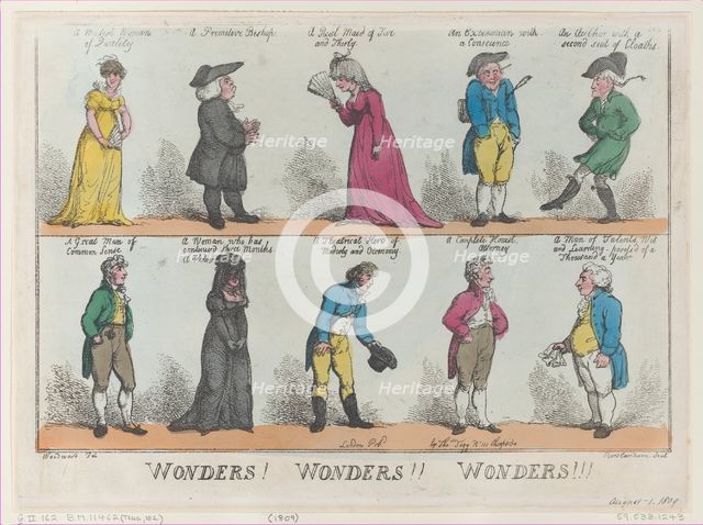 Wonders! Wonders!! Wonders!!!, [August 1, 1809], reprint., [August 1, 1809], reprint. Creator: Thomas Rowlandson.