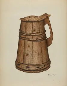 Wood Tankard, 1940. Creator: Richard Taylor