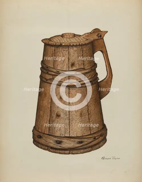 Wood Tankard, 1940. Creator: Richard Taylor.