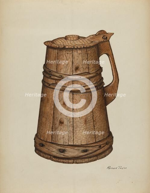 Wood Tankard, 1940. Creator: Richard Taylor.