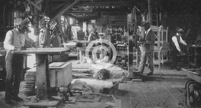Wood-turning machinery, 1904. Creator: Frances Benjamin Johnston.