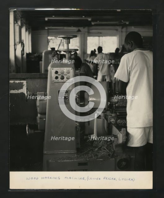 Wood Working Machine, Lower Prison, Luzira, Kampala, Uganda, c1950s. Creator: Unknown.