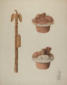 Wood and Stone Carving, 1935/1942. Creator: Clyde L. Cheney