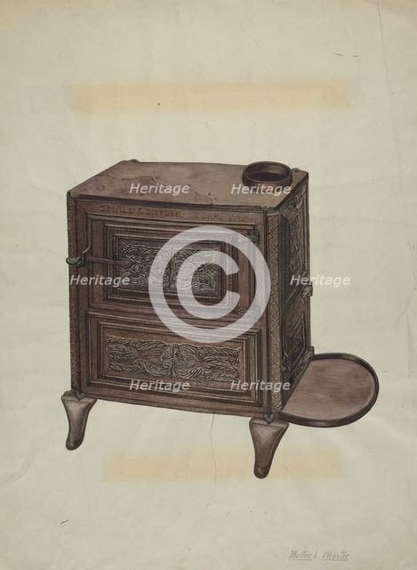 Wood Burner Cook Stove, c. 1939. Creator: Walter L. Webster.