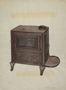 Wood Burner Cook Stove, c. 1939. Creator: Walter L. Webster