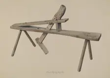 Wood Carver's Bench, 1938. Creator: Lloyd Charles Lemcke