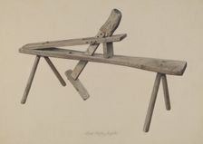 Wood Carver's Bench, 1938. Creator: Lloyd Charles Lemcke