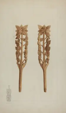 Wood Carving, 1935/1942. Creator: A. R. Tolman