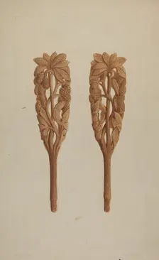 Wood Carving, 1935/1942. Creator: Eldon Allen