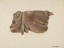 Wood Carving, c. 1943. Creator: Clements Clayton