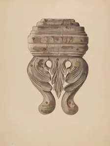 Wood Carving - Horizontal, c. 1939. Creator: Clements Clayton