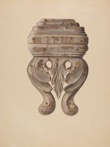 Wood Carving - Horizontal, c. 1939. Creator: Clements Clayton