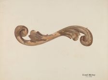 Wood Carving - Scroll, c. 1939. Creator: Lionel Ritchey