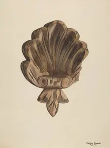 Wood Carving - Shell, c. 1939. Creator: Clements Clayton