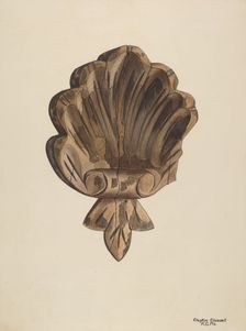 Wood Carving - Shell, c. 1939. Creator: Clements Clayton