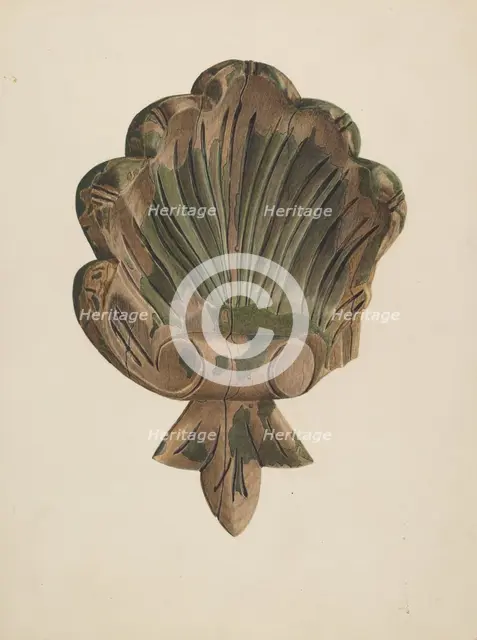 Wood Carving - Shell, c. 1939. Creator: Joseph Ficcadenti.