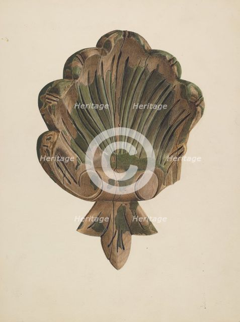 Wood Carving - Shell, c. 1939. Creator: Joseph Ficcadenti.