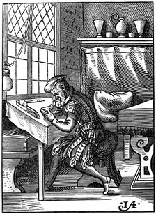 Wood engraver, 16th century (1849).Artist: Jost Amman