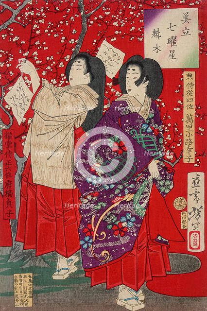 Wood for the Plum Tree, 1878. Creator: Tsukioka Yoshitoshi.