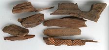 Wood Fragments, Coptic, 4th-7th century. Creator: Unknown