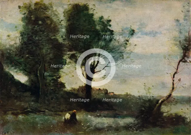 Wood Gatherers, c1865, (1913). Artist: Jean-Baptiste-Camille Corot    