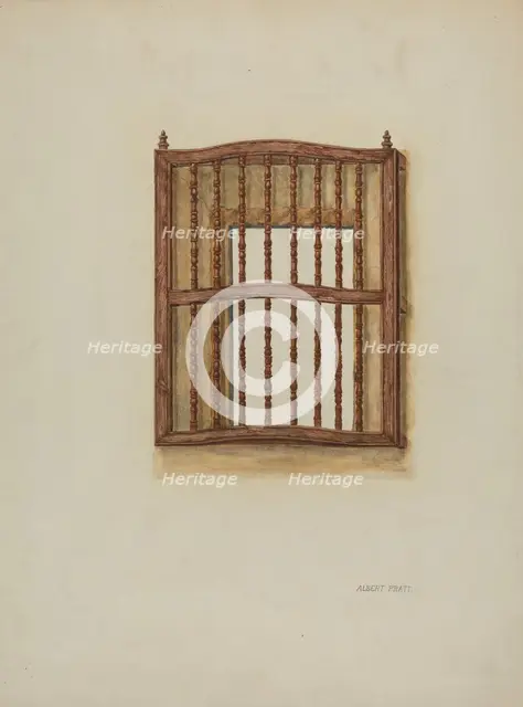 Wood Grille, c. 1939. Creator: Albert Pratt.