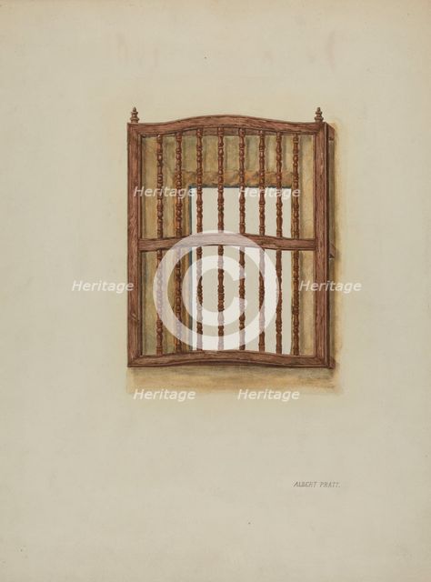 Wood Grille, c. 1939. Creator: Albert Pratt.
