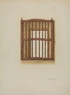 Wood Grille, c. 1939. Creator: Albert Pratt
