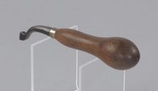 Wood handled and metal leatherworking edger, ca. 1850-1900. Creator: Unknown