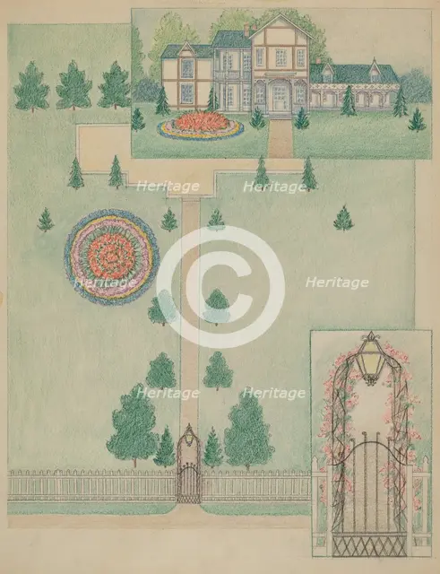 Wood Residence, c. 1936. Creator: Tabea Hosier.