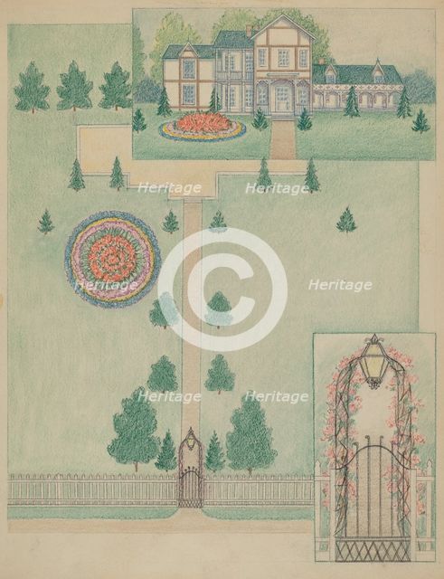Wood Residence, c. 1936. Creator: Tabea Hosier.