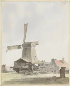 Wood sawmill, 1845. Creator: Hendrik Abraham Klinkhamer