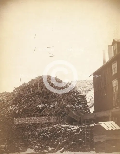 Wood shooting in the air, De Smet Mill, Center City, Dak, 1888. Creator: John C. H. Grabill.