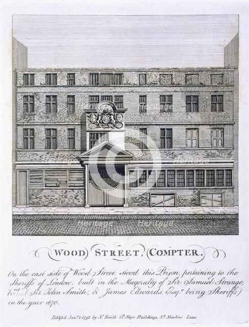 Wood Street,  Compter, pub. 1793. Creator: English School (17th Century).