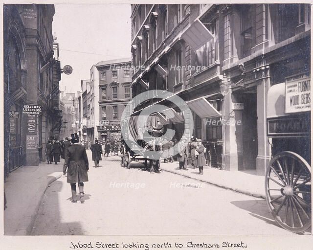Wood Street, London, 1920. Artist: Anon