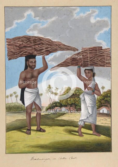 Woodmonger in Culla Caste, from Indian Trades and Castes, ca. 1840. Creator: Anon.
