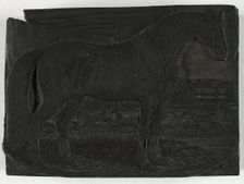 Woodblock for The Black Horse, from a General History of Quadrupeds, c. 1790. Creator: Thomas Bewick