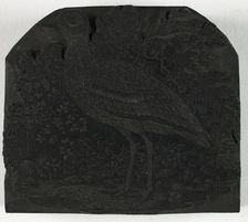 Woodblock for The Great Plover, from A History of British Birds, c. 1797. Creator: Thomas Bewick