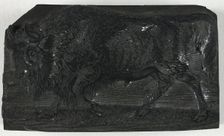 Woodblock for The Urus or Wild Bull, from A General History of Quadrupeds, c. 1790. Creator: Thomas Bewick