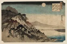 Woodblock print - Autumn moon at Ishinama, 1797-1858. Artist: Ando Hiroshige