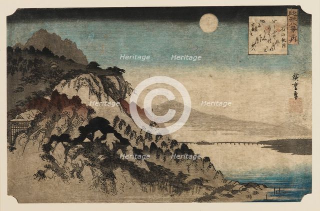 Woodblock print - Autumn moon at Ishinama, 1797-1858. Artist: Ando Hiroshige.