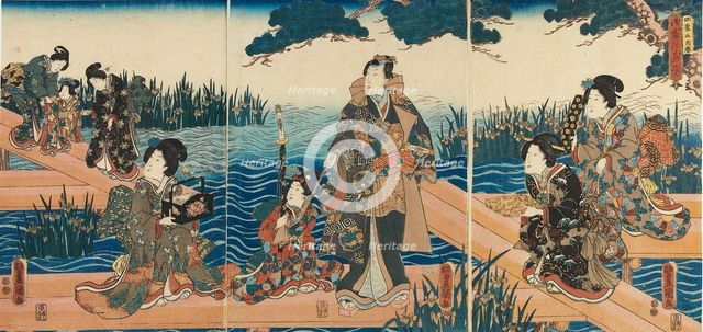 Woodblock print - 'Four Seasons: Spring', 1851-1852. Artist: Utagawa Kunisada.