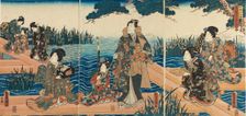 Woodblock print - Four Seasons: Spring 1851-1852. Artist: Utagawa Kunisada