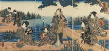 Woodblock print - Four Seasons: Spring 1851-1852. Artist: Utagawa Kunisada