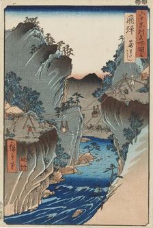 Woodblock print - Hida, Kagowatashi, No 24, 19th century. Artist: Utagawa Hiroshige II
