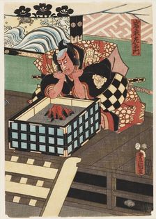 Woodblock print - Iwa Nagazaemon, 1857 (8th month). Artist: Utagawa Kunisada